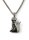 Kettenanhänger 925/-Silber rhodiniert Katze mit Zirkonia