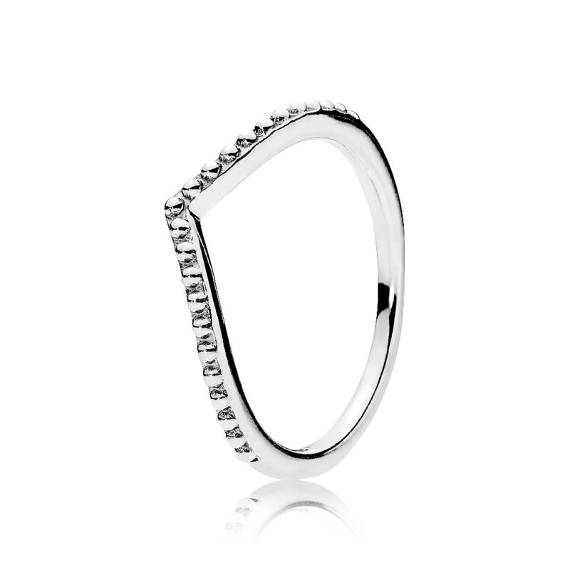 PANDORA Ring 196315-56 Perlenförmiger Wunsch