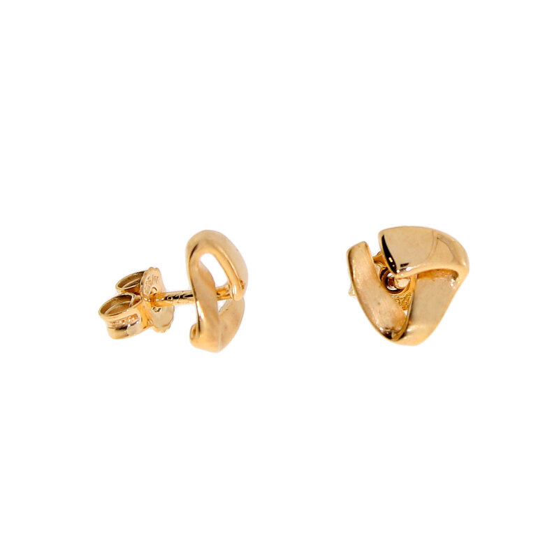 Ohrstecker 925/- Silber roségold teilmattiert 8 mm