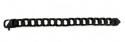 Panzerarmband Edelstahl schwarz 21 cm 15 x 5 mm