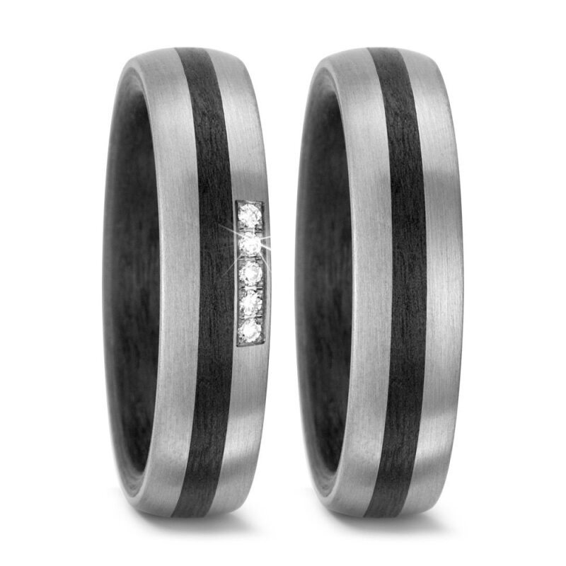 Titanfactory Trauringe Carbon de Luxe 59316/003