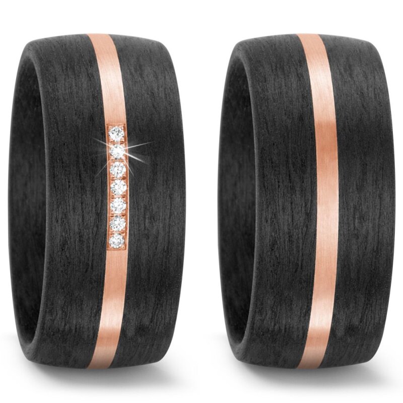 Titanfactory Trauringe Carbon de Luxe 59316/003 rosé