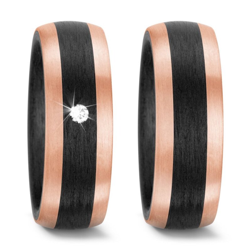 Titanfactory Trauringe Carbon de Luxe 59319/003 rosé