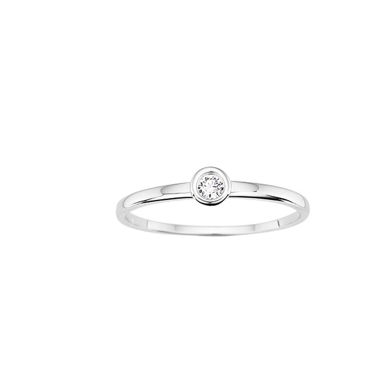 Solitärring Verlobungsring 333/- Weißgold mit Zirkonia