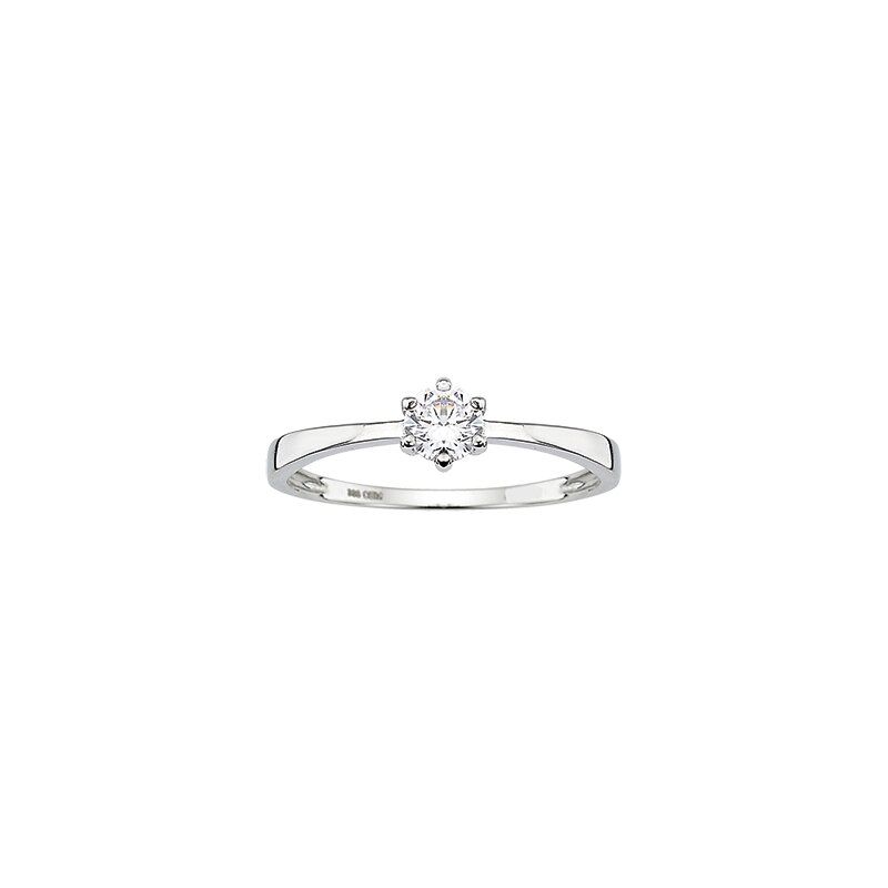 Weißgoldring Solitärring Verlobungsring 333/- Weißgold
