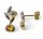 Citrin Ohrstecker 585/- Gelb-/Weißgold 2x Brillant 0,02ct