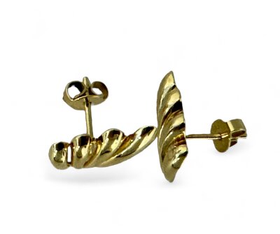 Ohrstecker 333/- Gelbgold Fächermotiv 15 x 14 mm