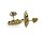 Ohrstecker 333/- Gelbgold Fächermotiv 15 x 14 mm