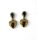 Ohrstecker 585/- Gelbgold mit Herzmotiv Rubin / Saphir / Diamant 19 x 9 mm