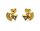 Ohrstecker 333/- Gelbgold mit Blautopas / Zirkonia 12 mm