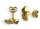 Ohrstecker 333/- Gelbgold mit Blautopas / Zirkonia 12 mm