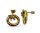 Ohrstecker 333/- Gelbgold mit Zirkonia 14 mm