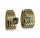 Scharniercreolen 333/- Gelbgold mit Blautopas 15 x 7,5 mm