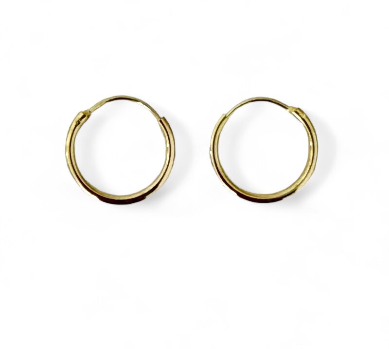 Rohrcreole Ø 19 mm 585/- Gelbgold 1,5 mm stark