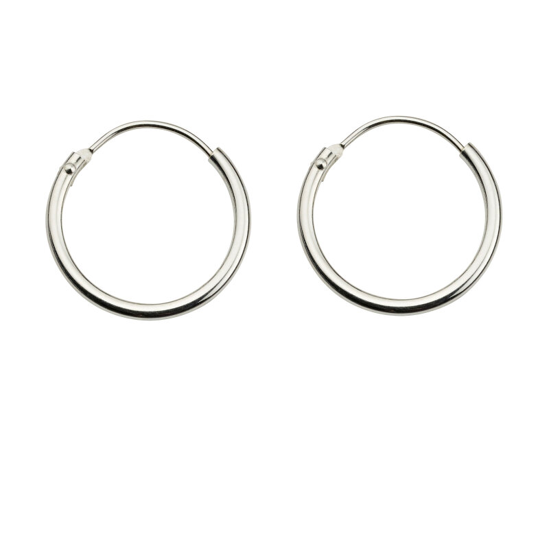Rohrcreolen 925/- Sterlingsilber 15 x 1,3 mm