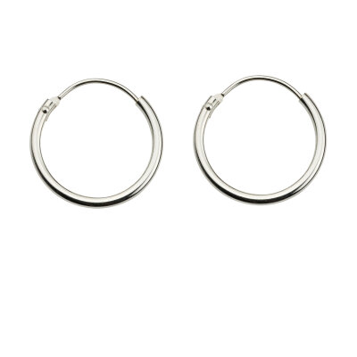 Rohrcreolen 925/- Sterlingsilber 15 x 1,3 mm