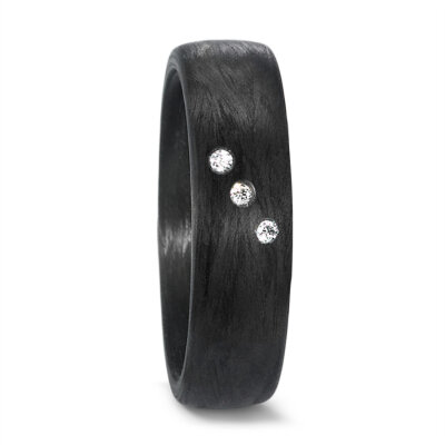 Titanfactory Trauringe Carbon mit oder ohne Steinbesatz