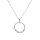 Kette mit Anhänger 925/- Silber rhodiniert mit Zirkoniabesatz 42 + 3 cm