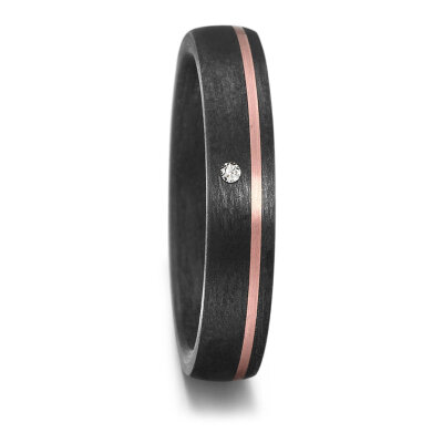 Titanfactory Trauringe Carbon / 585/-Roségold 59355/003