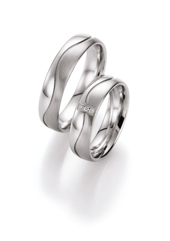 Collection Ruesch Partnerringe Silver Inspiration Brilliant 55/10010 + 55/10020