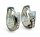 Scharniercreolen 925/- Sterlingsilber rhodniert Zirkonia 15 x 6 mm