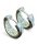 Scharniercreolen 925/- Sterlingsilber rhodniert Zirkonia 15 x 6 mm