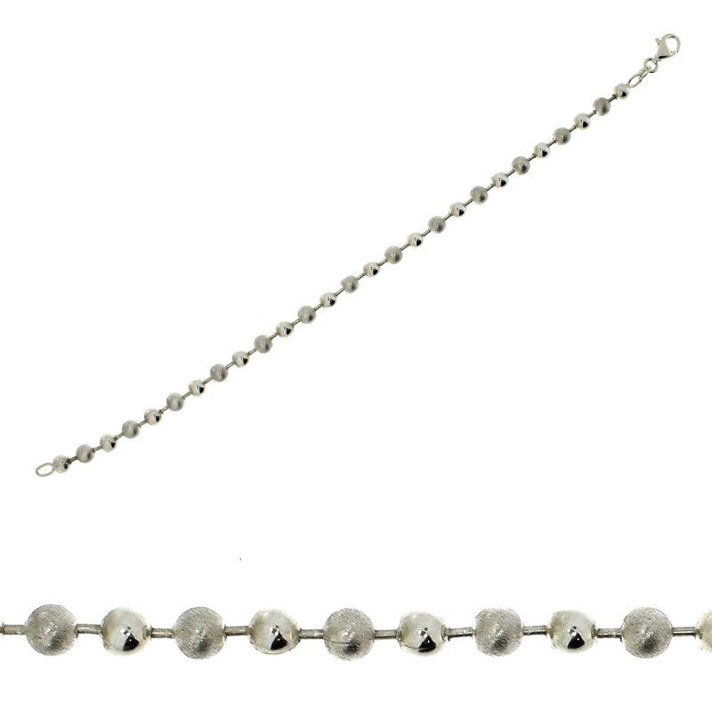 Kugelarmband 925/- Sterlingsilber 19 cm