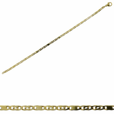 Goldarmband Fantasie 585/- Gelbgold 19 cm 3 mm breit