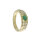 Smaragd-Damenring mit Brillanten 0,23 ct. in Gelbgold 585 14 Karat Größe 56