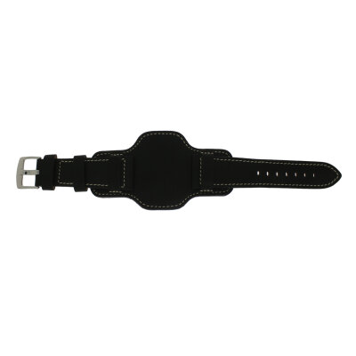 Uhrenlederband mit Unterlage 24 mm Snow Calf 339-01-24