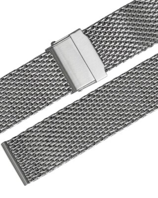Uhrenmetallband Milanaise Edelstahl 20mm massiv
