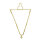 Krawattenhalterkette 333/- Gelbgold mit Zirkoniabesatz