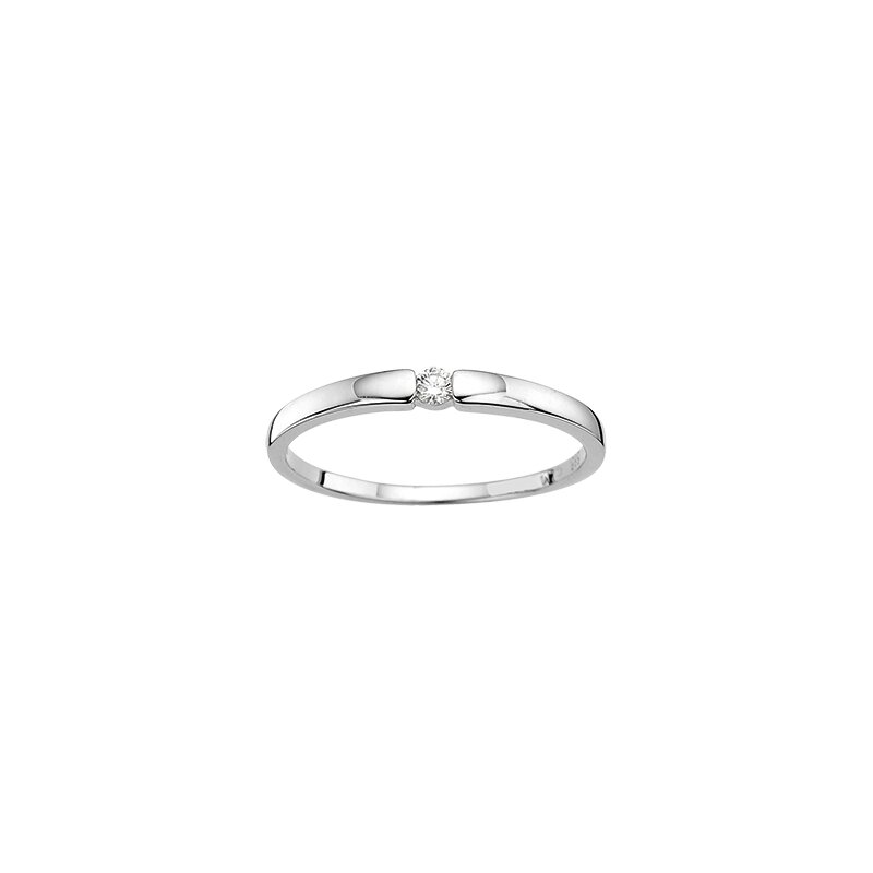Solitärring Verlobungsring mit Brillant 0,05ct 585/- Weißgold