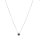 Collier mit Anhänger 375/- Weißgold mit Saphir und Zirkonia 45 cm