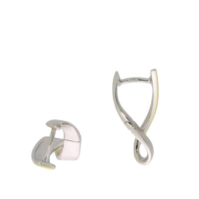 Scharniercreolen 925/- Silber bicolor 21 x 10 mm