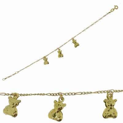Goldarmband in 333/- (8k) Gelbgold mit hängenden...