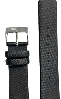 BERING Leder Ersatzband für Uhren 18 mm schwarz