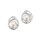 Perlen-Ohrstecker 925/- Sterlingsilber rhodiniert 8,5 x 10,5 mm