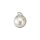 Kettenanhänger Perle mit Zirkonia 925/- Sterlingsilber 12 x 8 mm