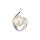 Kettenanhänger 925/- Sterlingsilber mit Zuchtperle 18 x 9 mm