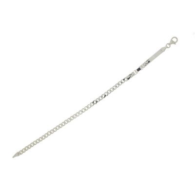 Identitäts-/ Gravurarmband 925/- Silber rhodiniert...