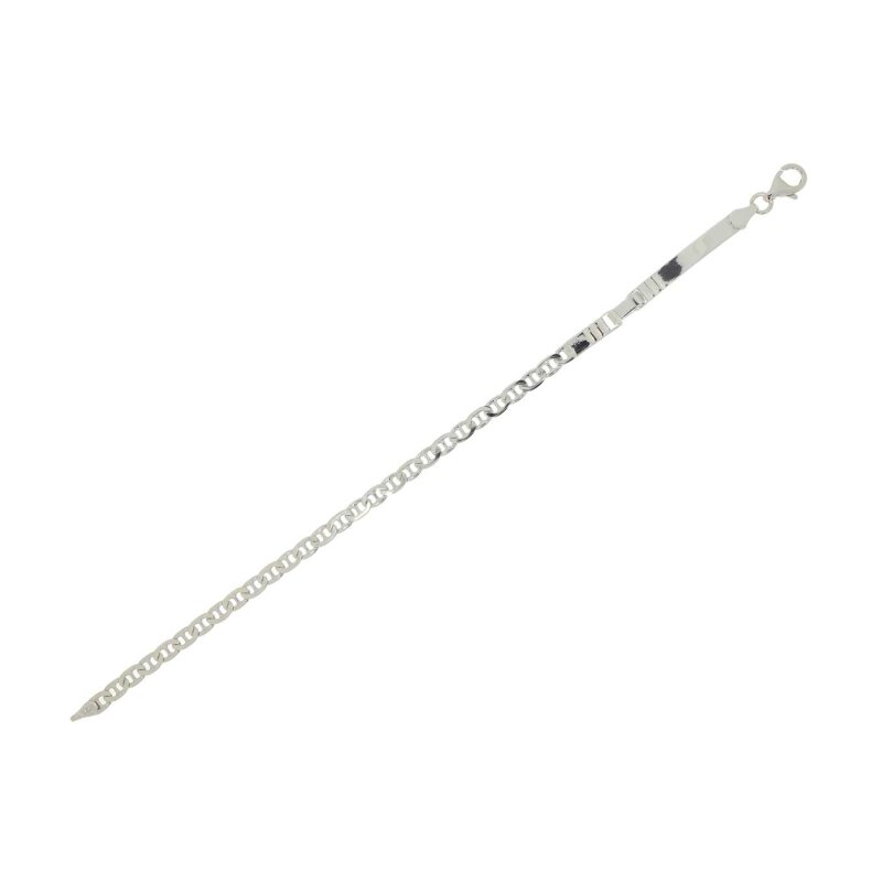 Gravur-/ Identitätsarmband 925/- Sterlingsilber rhodiniert 19 cm 23 mm