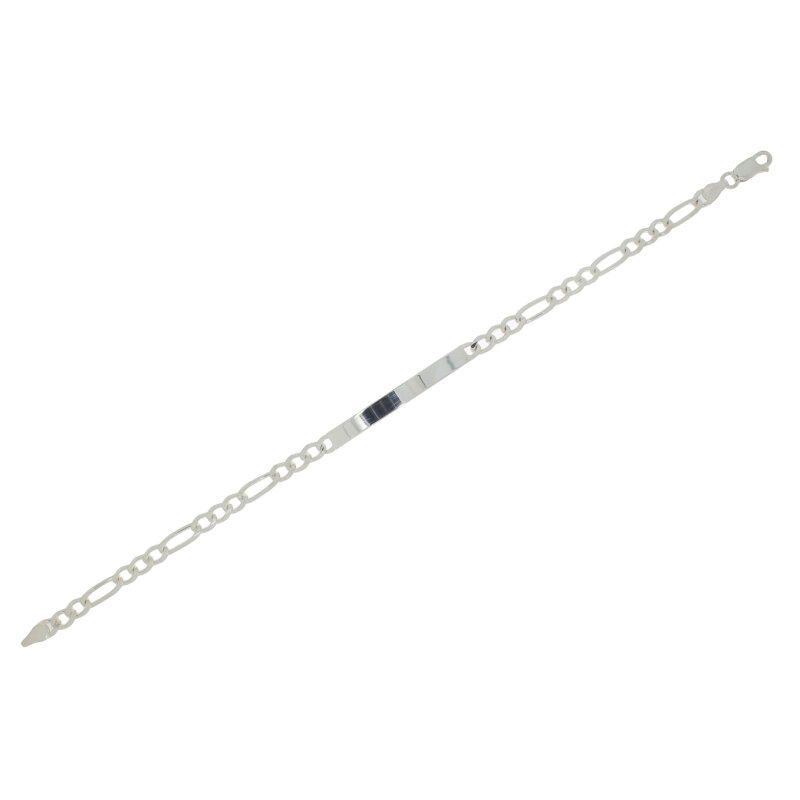 Identitäts-/ Gravurarmband 925/- Silber rhodiniert 21 cm