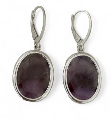 Ohrhänger 925/-Sterlingsilber mit ovaler...