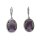 Ohrhänger 925/-Sterlingsilber mit ovaler Amethystscheibe 40 x 17 mm