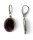 Ohrhänger 925/-Sterlingsilber mit ovaler Amethystscheibe 40 x 17 mm