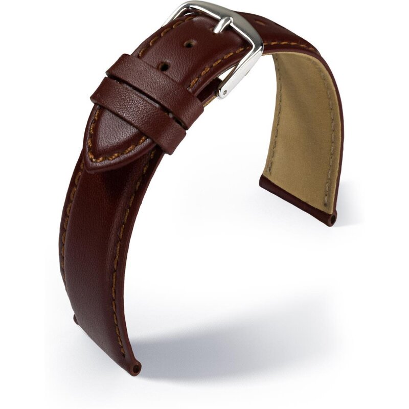 Uhrenlederband Büffelkalb braun 14 mm