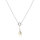 Zwischenteilcollier 925/- Silber rhodiniert mit Zirkonia und Zuchtperle 45 cm