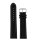 Uhrenlederband schwarz mit weißer Naht 24 mm Extra Lang