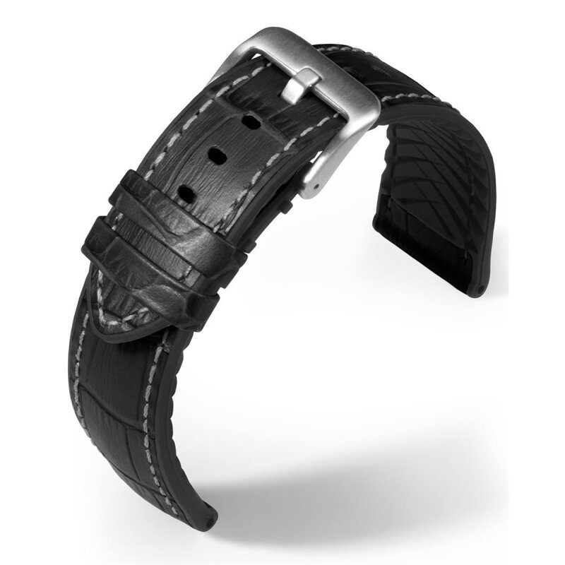 Uhrenarmband EUTec Belize Schwarz 20 mm